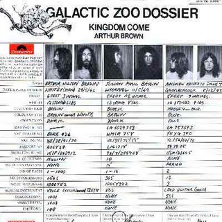 Brown, Arthur - Arthur Brown’s Kingdom Come: Galactic Zoo Dossier cover