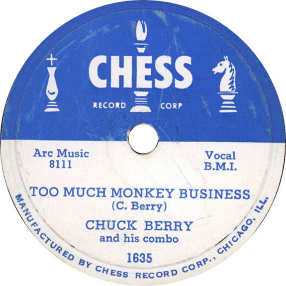 Berry, Chuck - Too Much Monkey Business / Brown Eyed Handsome Man (SP) cover