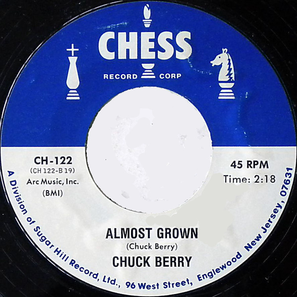 Berry, Chuck - Little Queenie / Almost Grown (SP, double A-side) cover