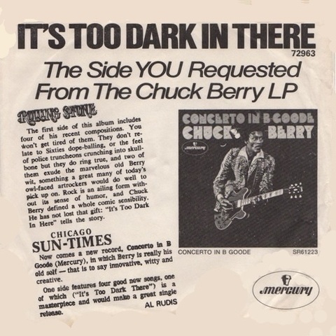 Berry, Chuck - It's Too Dark In There / Good Looking Woman (SP) cover