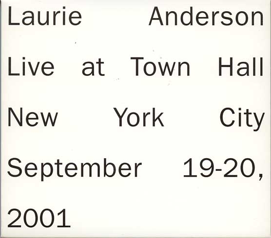 Anderson, Laurie - Live in New York cover